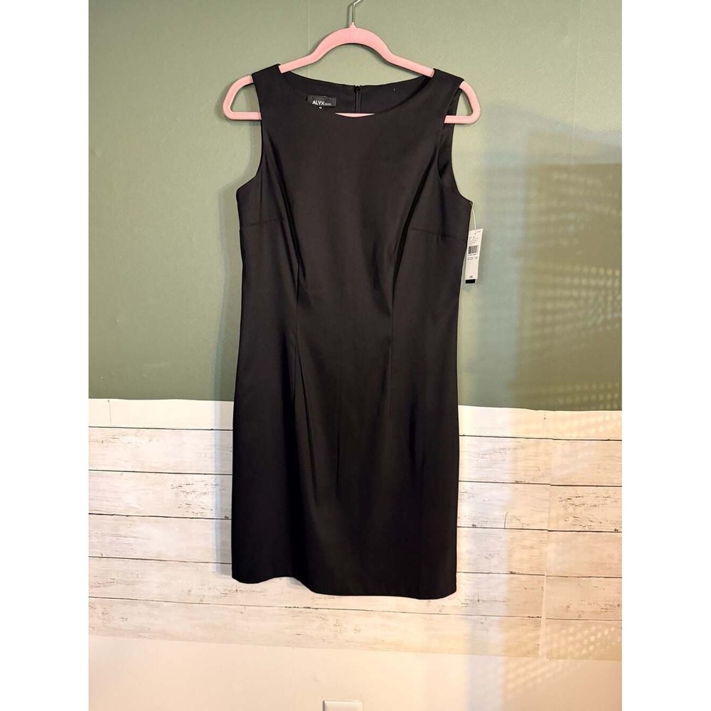 NWT Alyx‎ Dress Women's Size 10 Sleeveless Black Sheath Knee Length Dress
